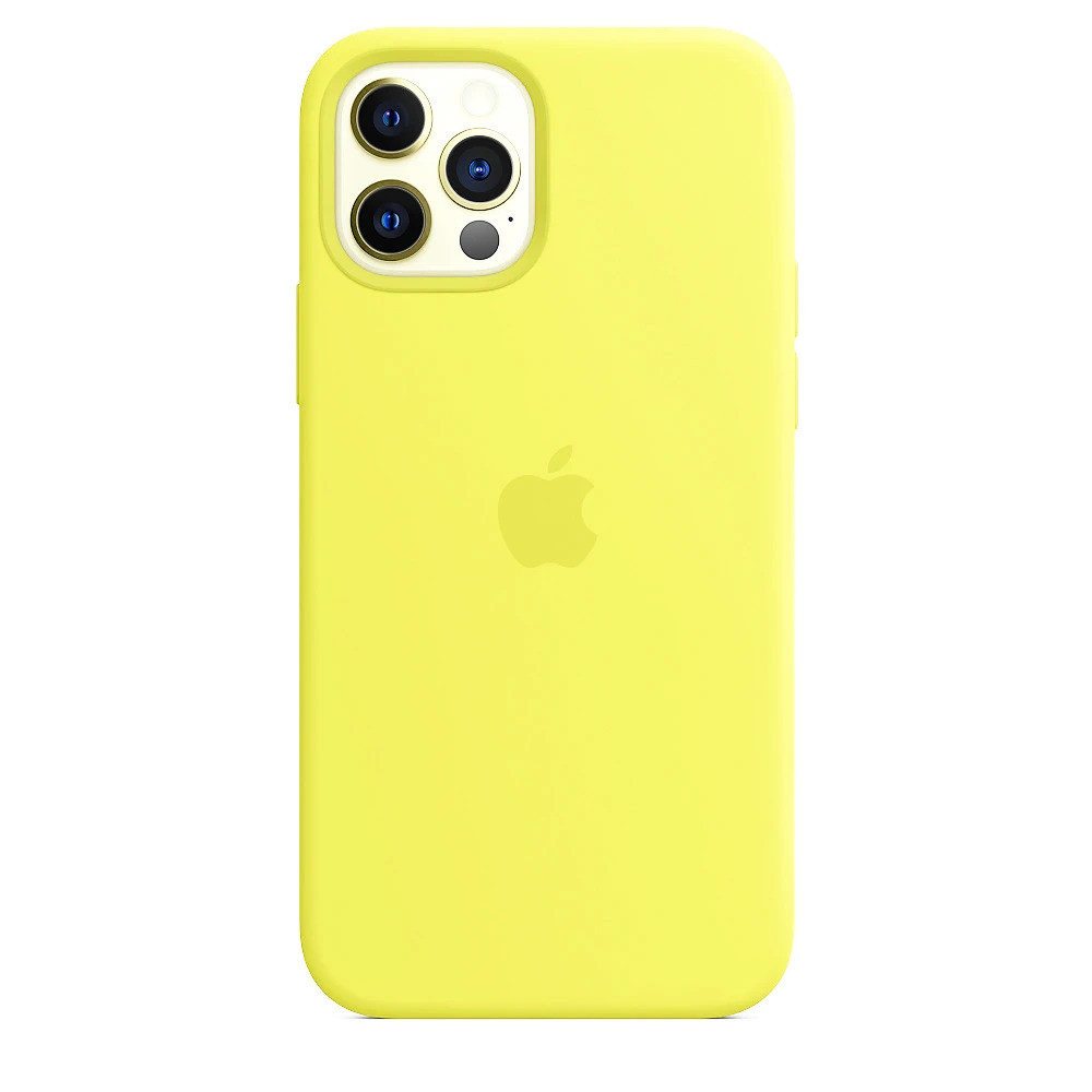 Чохол Silicone case для IPhone 12 Pro Flash лимонний
