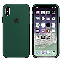 Чехол Silicone Сase для Iphone XS Max бампер накладка Forest Green