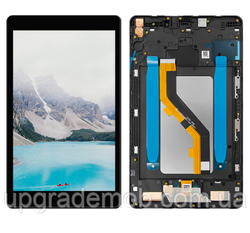 Дисплей модуль тачскрин Samsung T295 Galaxy Tab A 8.0 2019 версія LTE чорний оригінал з рамкою