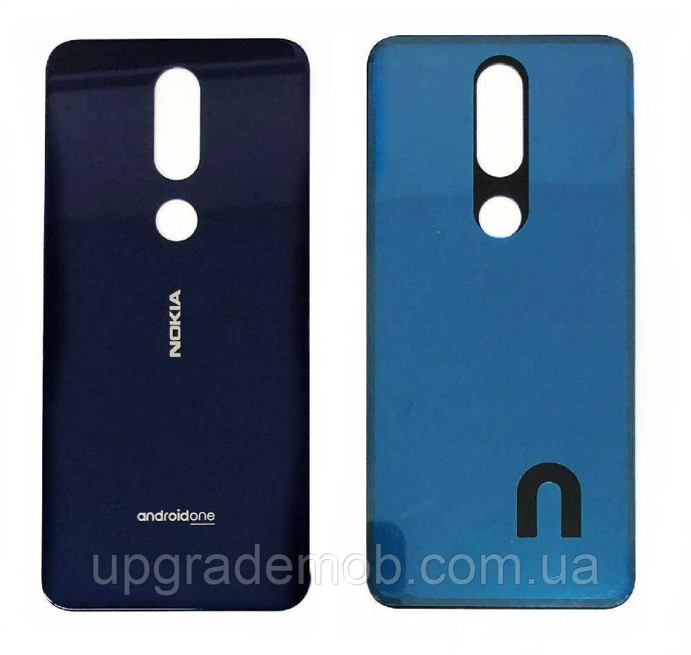 Задня кришка Nokia 7.1 синя Gloss Midnight Blue оригінал + скло камери, фото 1