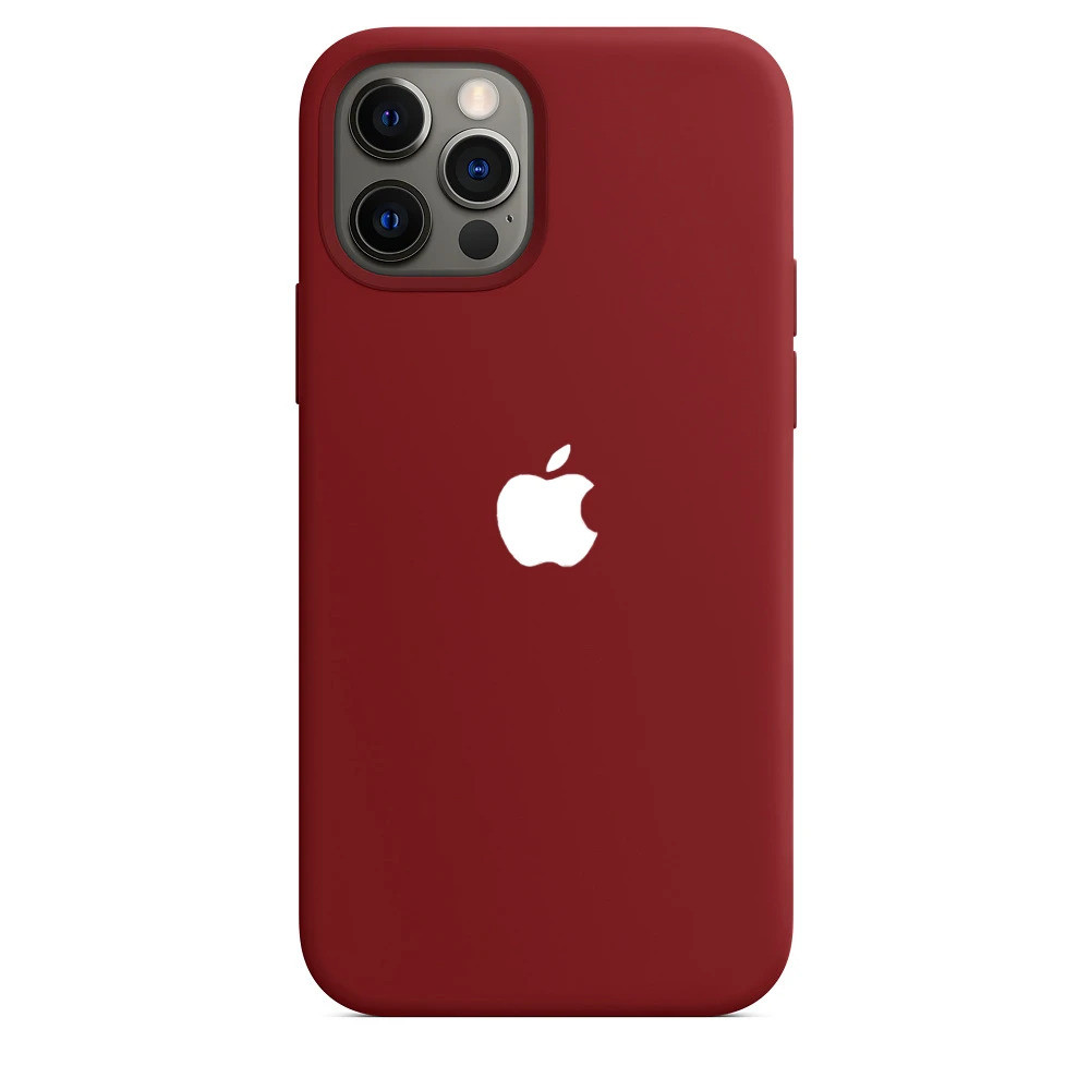 Чохол Silicone case для IPhone 12 Pro Product red темно-червоний