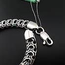 Широкий срібний браслет чоловічий плетіння рамзес (кардинал). Ширина 1 см. Вага 30 гр 24 см, фото 10