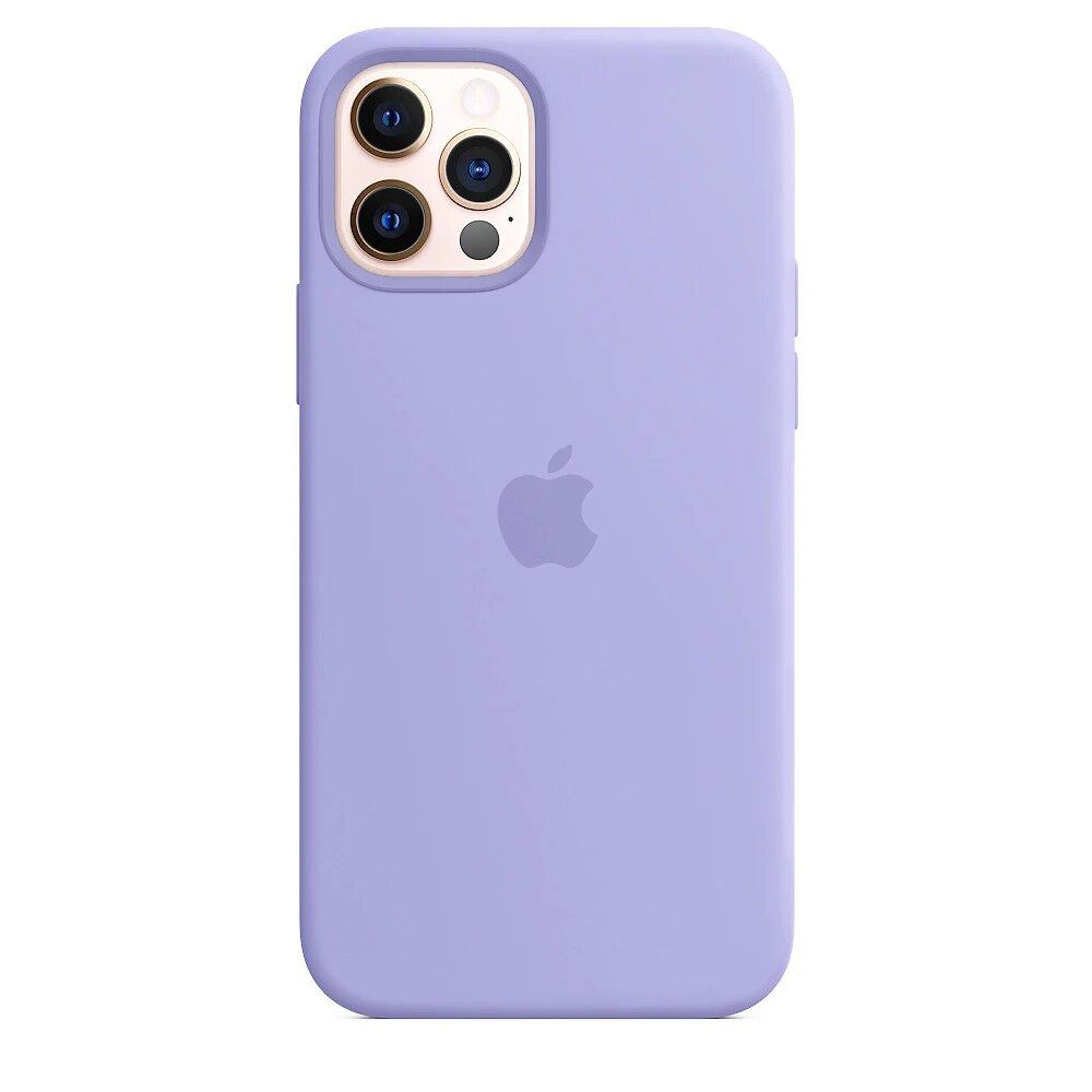 Чохол Silicone case для IPhone 12 Pro Lilac блакитний