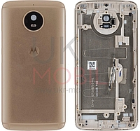 Задняя крышка Motorola XT1794 Moto G5s/XT1799 золотая Fine Gold оригинал + стекло камеры