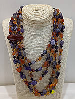 Намисто з натуральних каменів із Сердоликом.