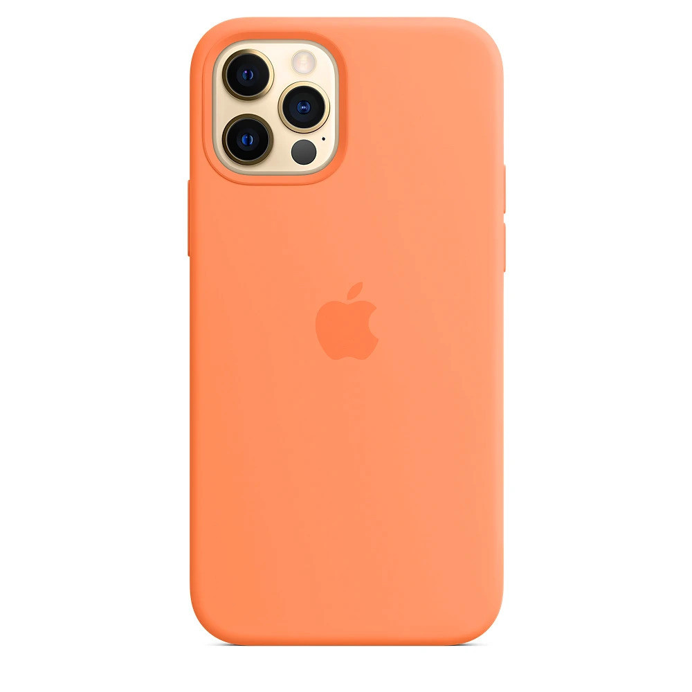 Чохол Silicone case для IPhone 12 Pro Papaya жовтогарячий