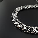 Широкий срібний браслет чоловічий плетіння рамзес (кардинал). Ширина 1 см. Вага 30 гр 24 см, фото 6