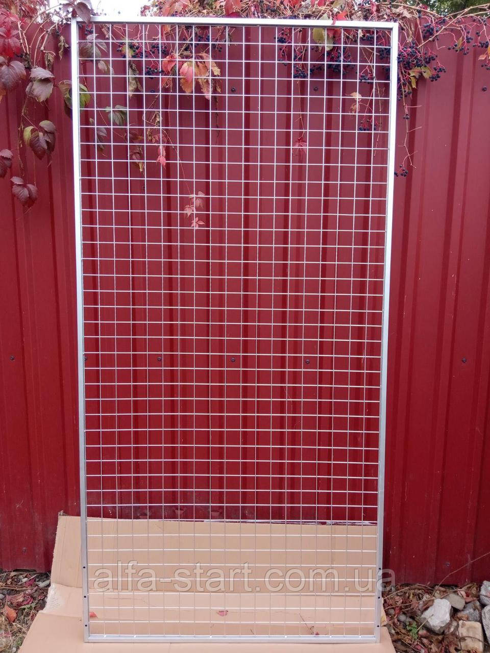 Металева сітка 183/47см осередок 5см в рамці без ніжок, фото 1