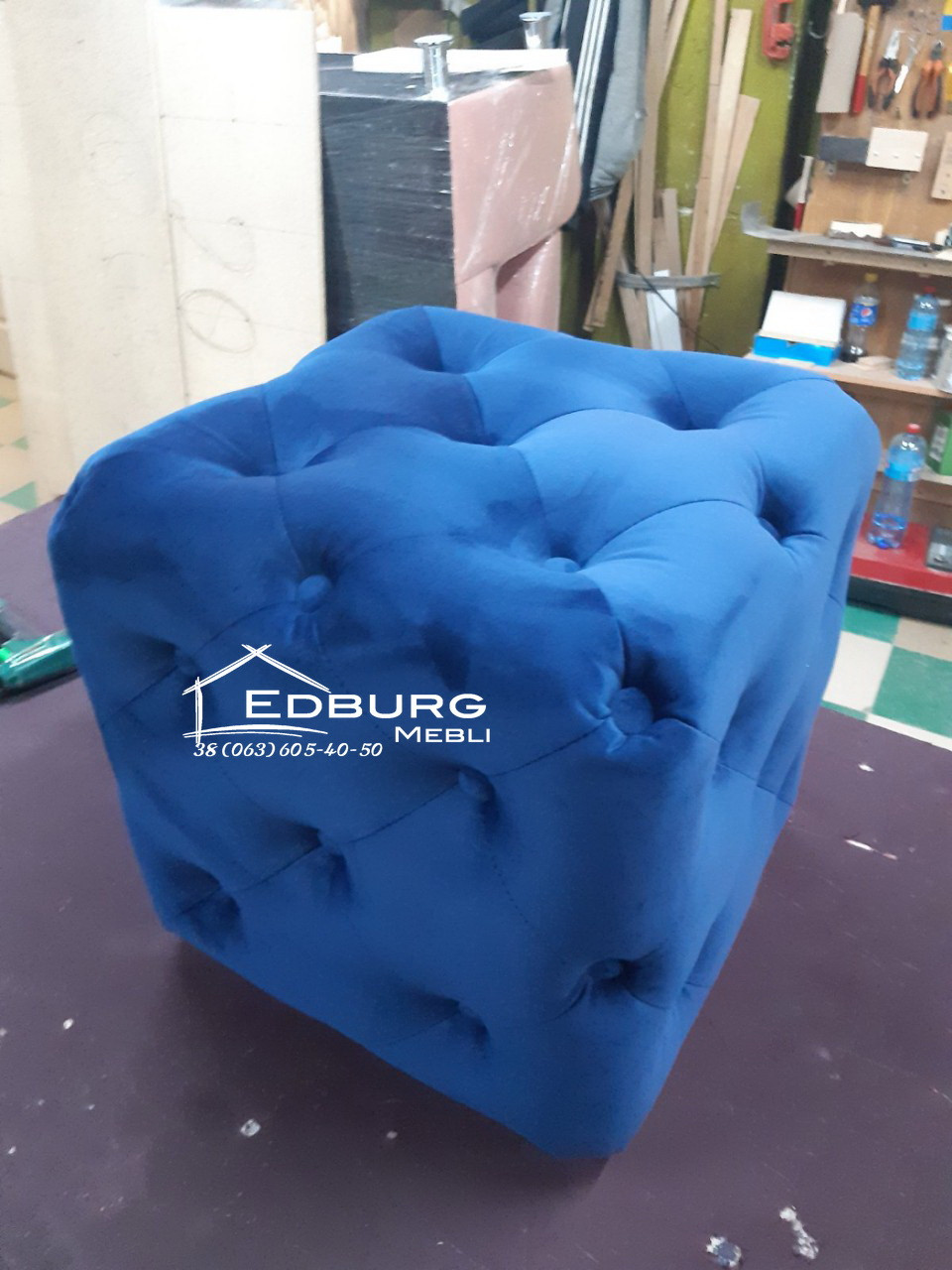 Пуф зі стразами Прованс екошкіра