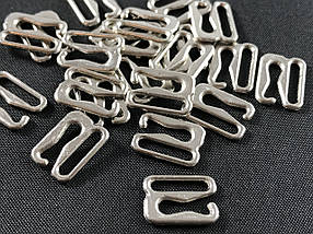 Гачок на бретелі 10 мм колір нікель (срібло) — 1000 шт.