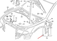 Трос капота A4 -2001 VAG 8D1823531C производитель VAG