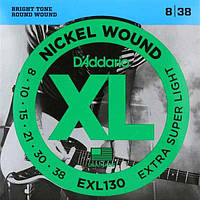 Струны D'Addario EXL130 Nickel Wound Extra Super Light 8-38