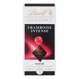 Lindt Чорний шоколад (47% какао) з малиною 100g
