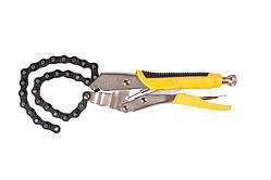 Кліщі затискні ланцюгові 450 мм, макс діаметр захоплення 155мм MASTERTOOL 07-0907