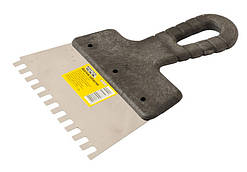 Шпатель зубчастий 150*6*6 мм MASTERTOOL 19-6615