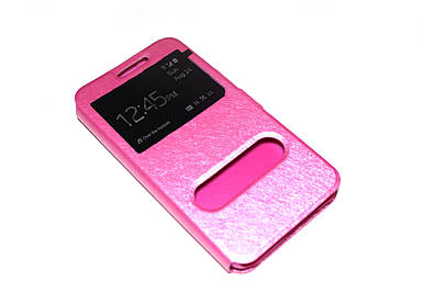 Шкіряний чохол-книжка для Samsung Galaxy J7 рожевий