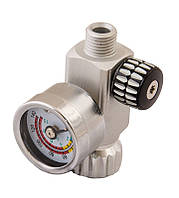 Редуктор з манометром для фарбопульта HQ 0-10 бар, 1/4" MASTERTOOL 80-8917