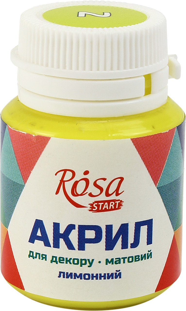 Акрил для декору "Rosa Talent" 20мл №20002/9047 матовий лимонний