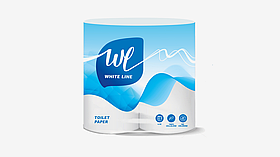 Туалетная бумага White Line двухслойная 15 м. 4 шт.