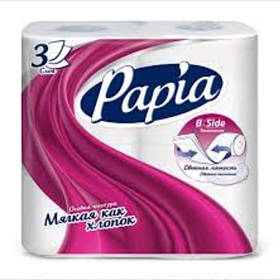 Туалетний папір Papia 3 шари 2 рулони