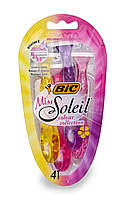 Набор одноразовых станков для бритья BiC Miss Soleil colour collection 3 лезвия, , 4 шт