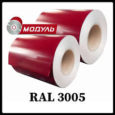 Рулони оцинковані 0,7 мм із глянсовим полімерним покриттям "Модуль Україна" RAL 3005