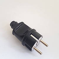 Вилка з заземленням пряма EH-2224 Garant чорна