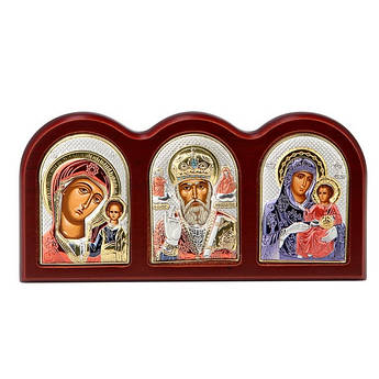 Ікона в сріблі Богоматір Казанська открытй лик