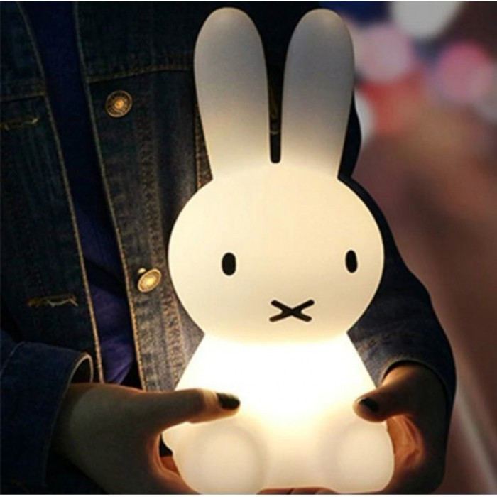 Нічник для дитячої Зайчик Міффі з акумулятором, 30 см, фото 1