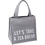 Термосумка ланч бег Tea Break на замку, 5.5л, сіра, фото 3