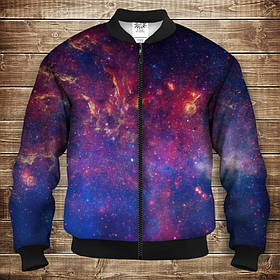 Бомбер з 3D принтом на тему Космос Дорослі і Дитячі розміри ВСІ Розміри