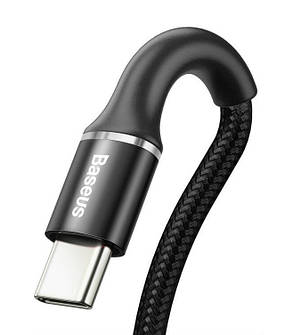 Кабель Baseus Halo Data Cable USB - Type-C 2 A 2 м Чорний (CATGH-C01), фото 3
