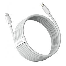 Кабель для зарядки телефона/ смартфона Baseus Type-C - Lightning 5 А 1.5 м 2 шт Білий (TZCATLZJ-02), фото 4