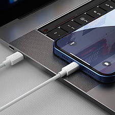 Кабель для зарядки телефона/ смартфона Baseus Type-C - Lightning 5 А 1.5 м 2 шт Білий (TZCATLZJ-02), фото 6