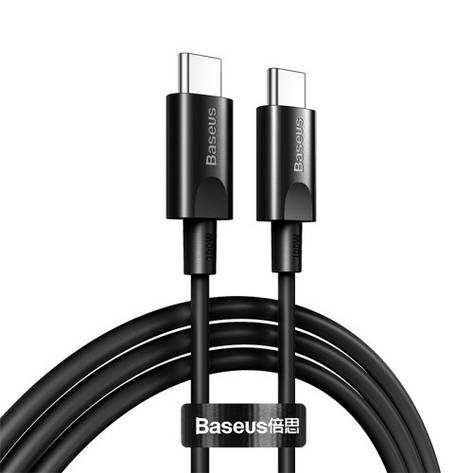 Кабель (перехідник) для телефона/ смартфона Baseus Type-C - Type-C 5 А 1.5 м Чорний, фото 1