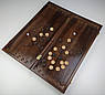 Нарди різьблені з дерева ручної роботи 50 см * 47 см., фото 4