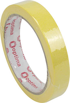 Стрічка клейка малярна "Optima" 18ммх27м жовта №O45340(1)(180)