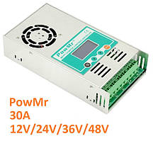 30А 12В/24В/36В/48В MPPT Контролер заряду сонячних батарей (модулів) PowMr Контролер заряду сонячних панелей