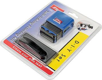 Штамп самонабірн. 3-х рядковий 38x14мм Shiny №S-882 синій