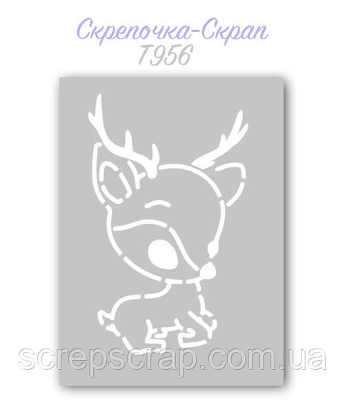 Трафарет для пряників олень