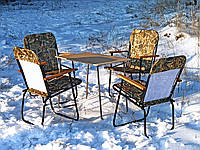Стіл і стільці розкладні на природу "Патріот ФП1+4" (складаний стіл + 4 складних крісла)