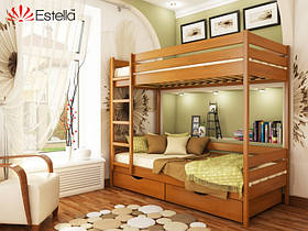 Двох'ярусне ліжко Estella Дует дерев'яна вільха-105