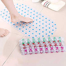 Килимок антиковзаючий для ванної прозорий на присосках KeepHome 65х35 см, фото 3