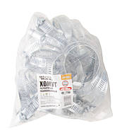 Хомут черв'ячний оцинкований American type 12,7 мм Ø 32-50 мм, 25 шт MASTERTOOL 20-1961