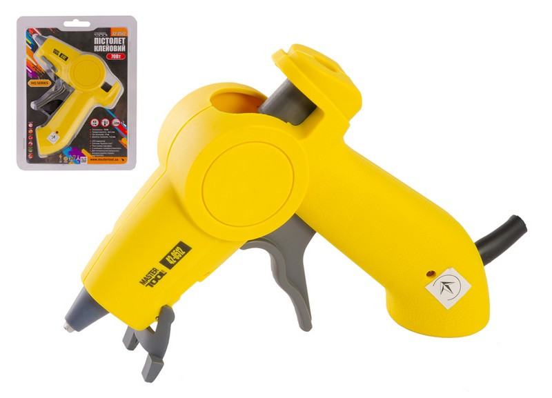 Пістолет клейовий MASTERTOOL Ø 7,2 мм 70 Вт/220 В/50 Гц 4,5 г/хв "Крапля-Стоп" LED-індикатор 42-0512
