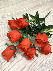 Штучна Троянда. Букет на дев'ять бутонів троянд ( 53 см ), фото 3