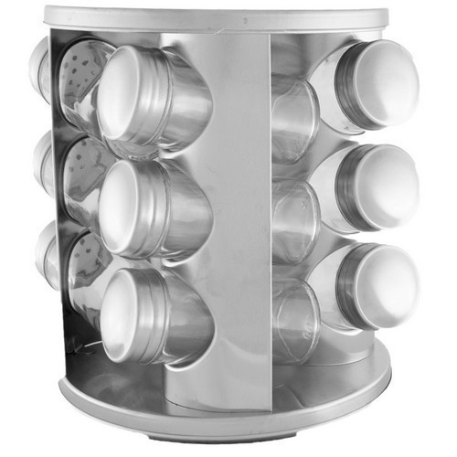 Набір баночок для спецій спецівниця 12 в 1 кругла Spice carousel R66-16 HB-1 Nt, фото 1