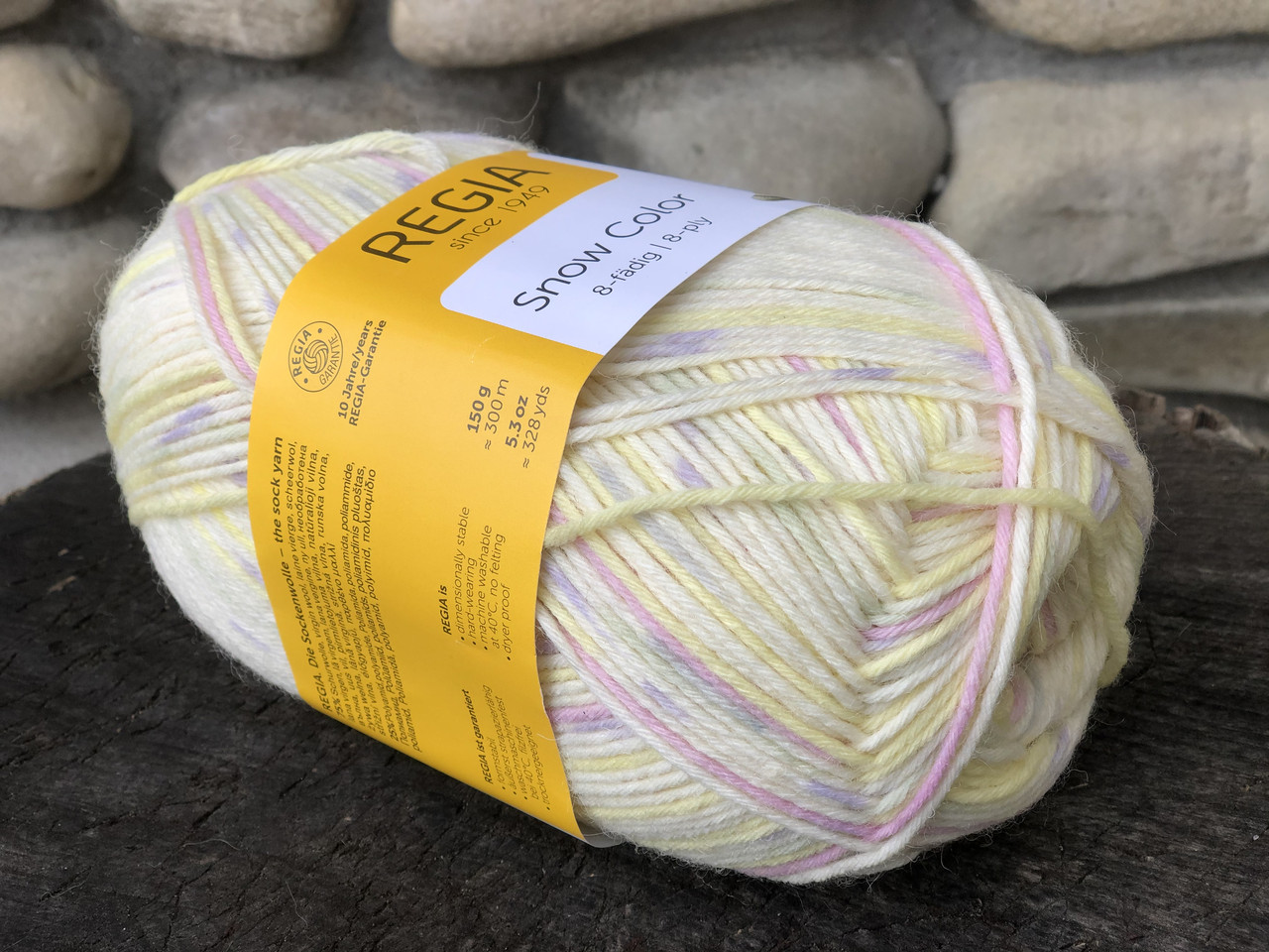 Носкова пряжа Regia 8-ply Snow Color 300 м,150г