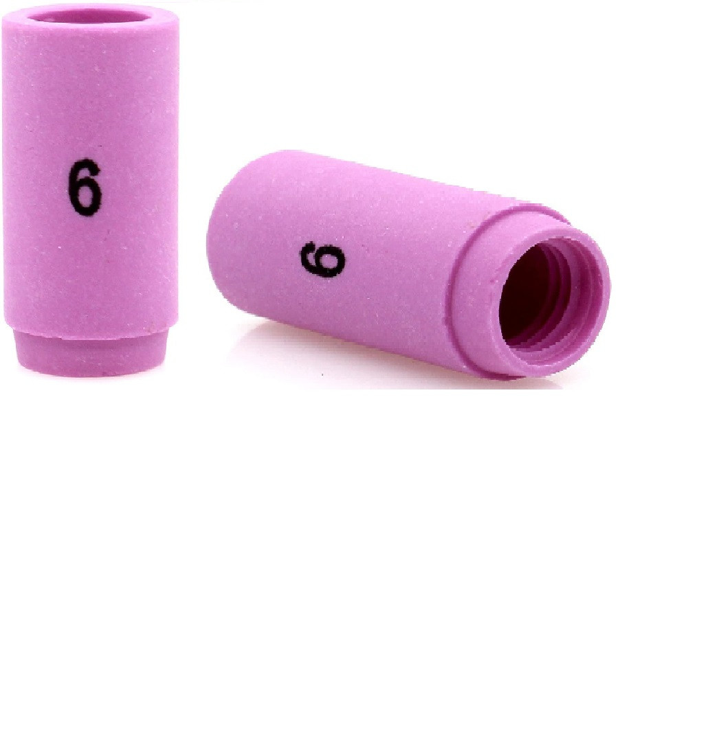 Сопло керамічне №6 Ø9.8х30мм 13N10 до ТІГ Пальників TIG 24 TIG 24W, фото 1