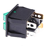 Кнопка подвійна шести контактна зелена GAV 157G, фото 4